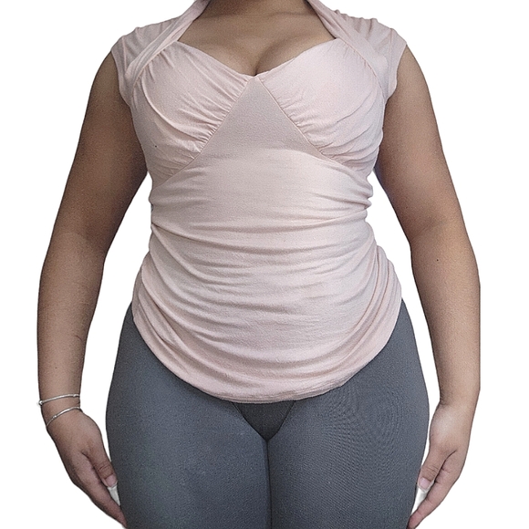 Kenar Tops - ❤️Kenar Blush Pink Short Sleeve Blouse☆